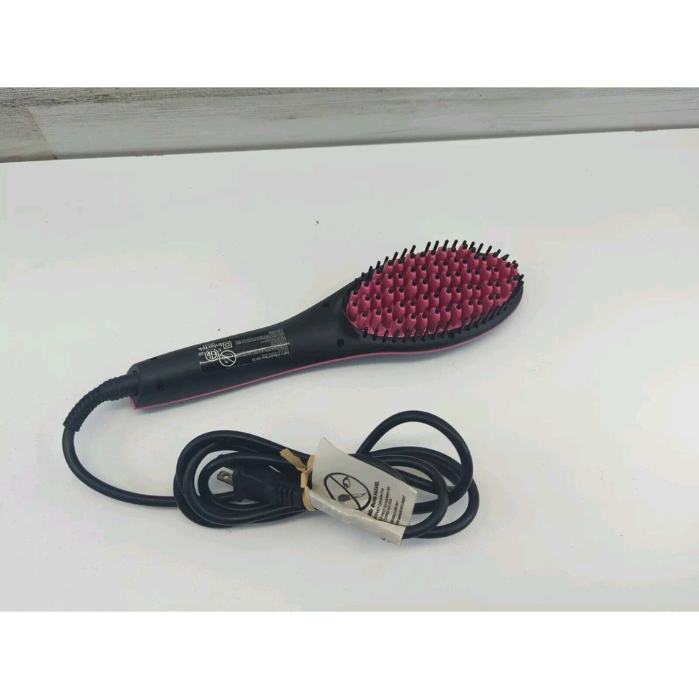 Simply Straight Ceramic‎ Brush Hair Straightener Home & Travel Styling Device